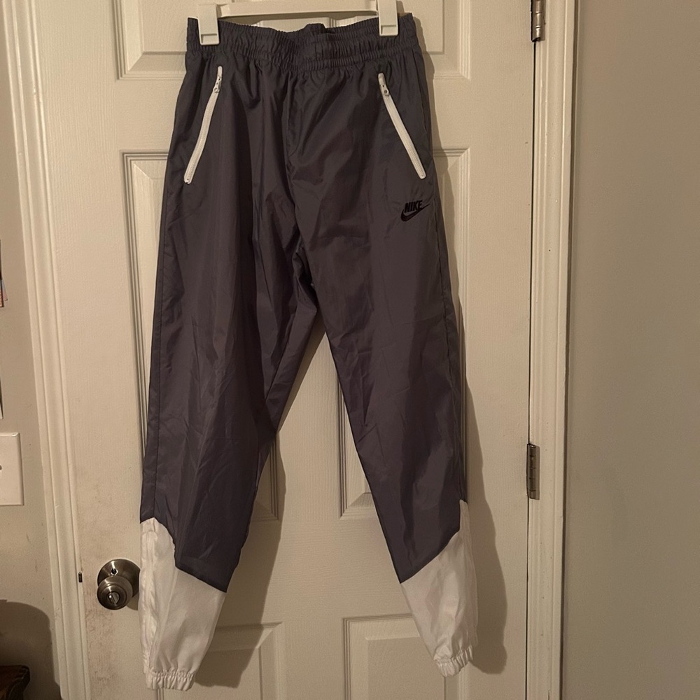 Nike Gray and White Joggers